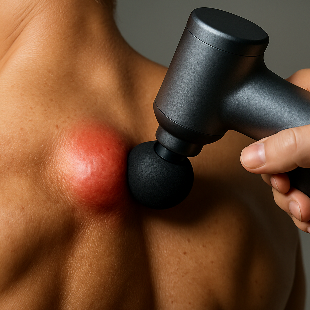 noeud musculaire apaisé par le pistolet de massage