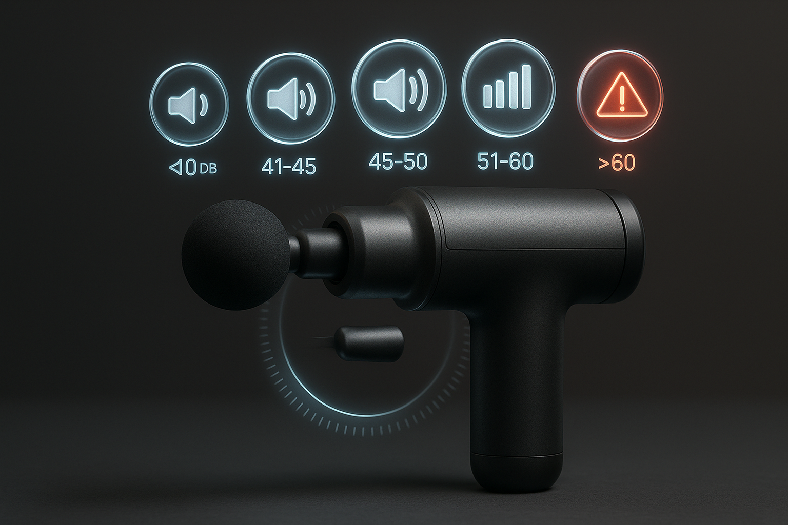 Le-bruit-du-pistolet-massage-5-seuils-dB-pour-choisir BELFIT