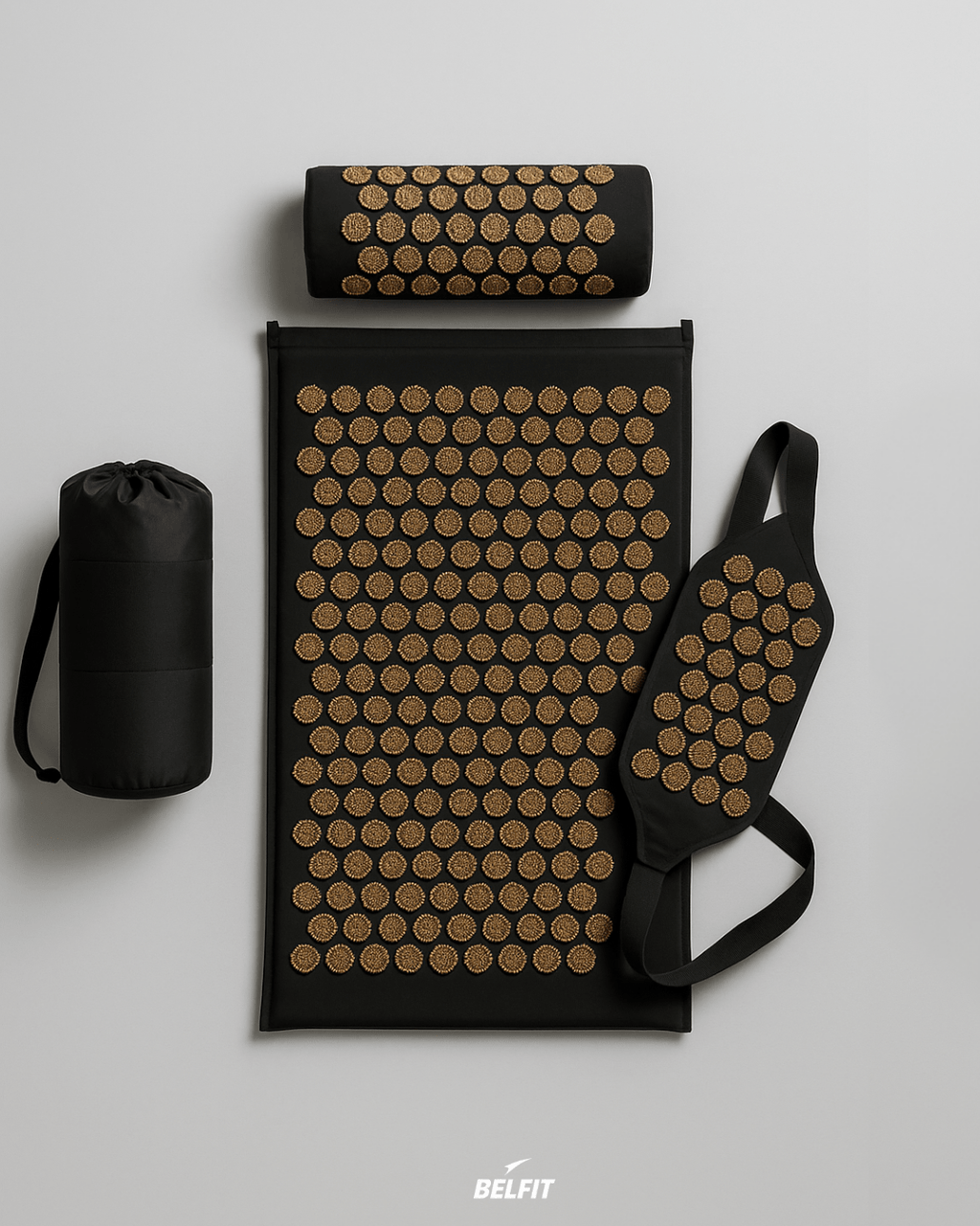 Kit d’acupression complet – Tapis, coussin, ceinture et sac 4pcs set