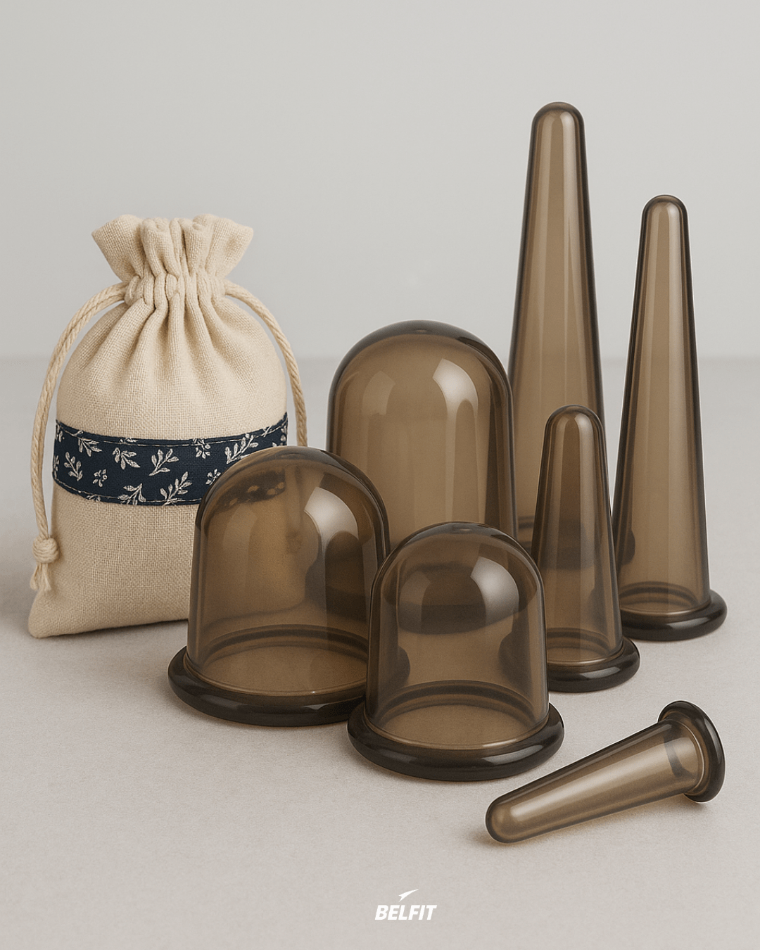 Kit de ventouses anti-cellulite 7pcs Black