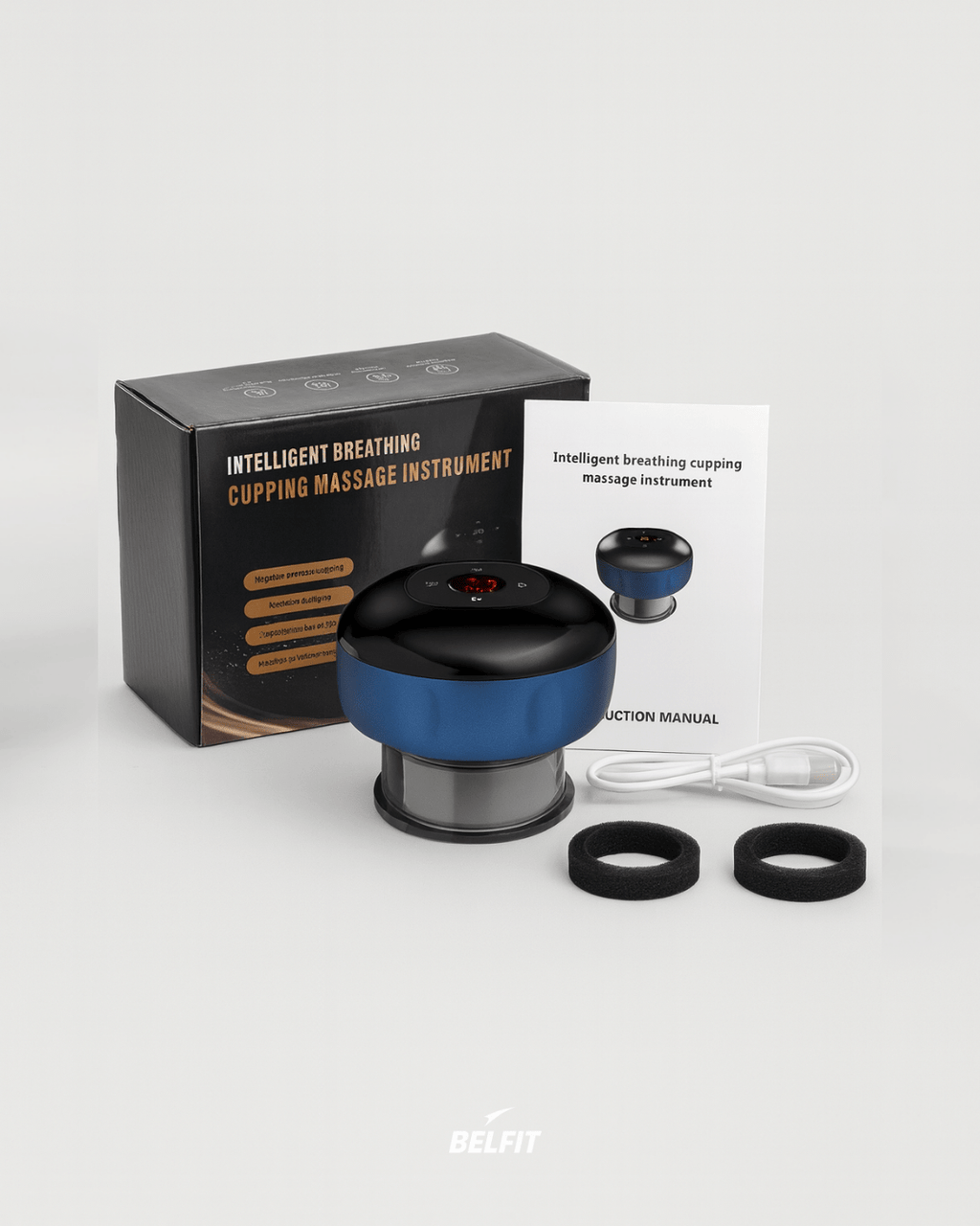 Appareil de Cupping intelligent anti-cellulite Bleu 12 vitesses