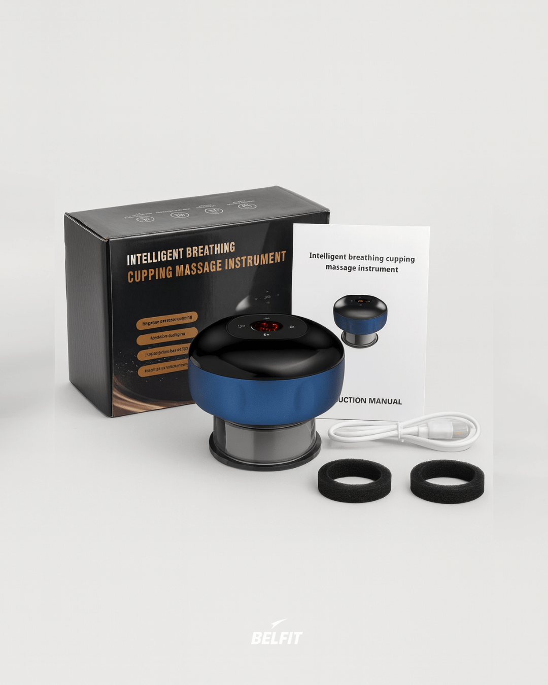 Appareil de Cupping intelligent anti-cellulite Bleu 12 vitesses