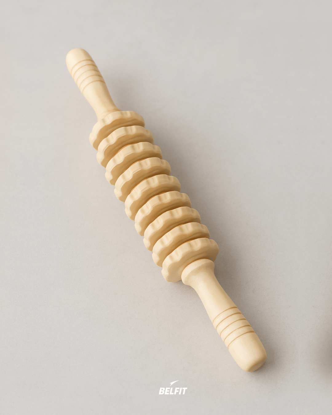 Rouleau de Massage Anti-Cellulite en Bois Bois clair droit