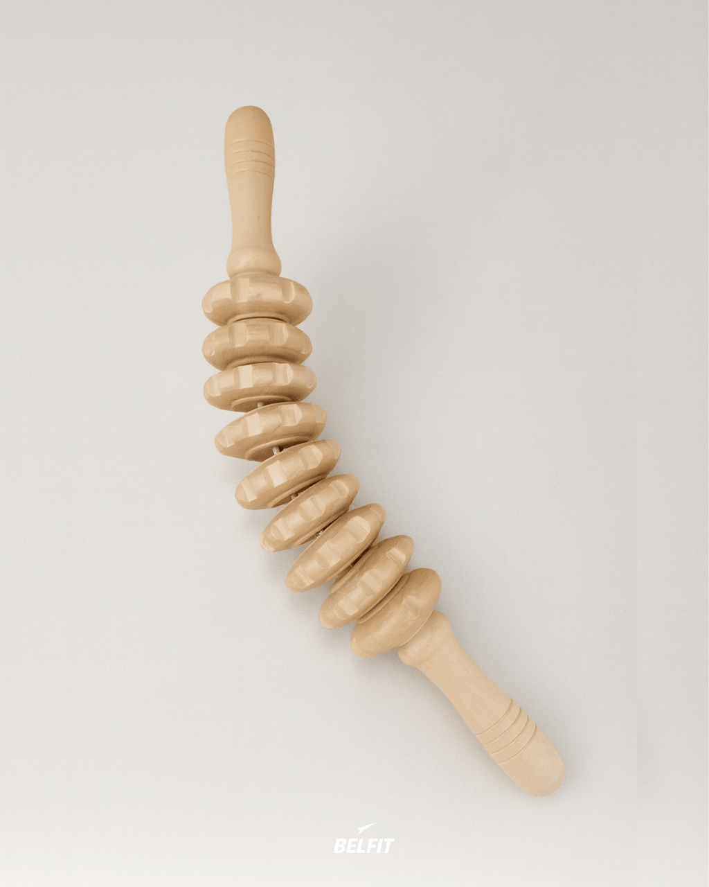 Rouleau de Massage Anti-Cellulite en Bois Bois clair incurvé