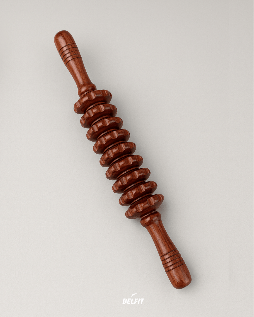 Rouleau de Massage Anti-Cellulite en Bois Bois foncé droit