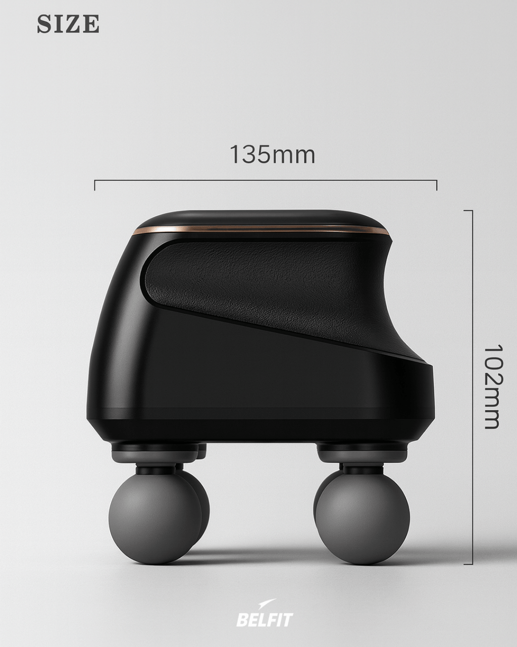 Mini pistolet de massage - PulseX Noir / Type C Charge