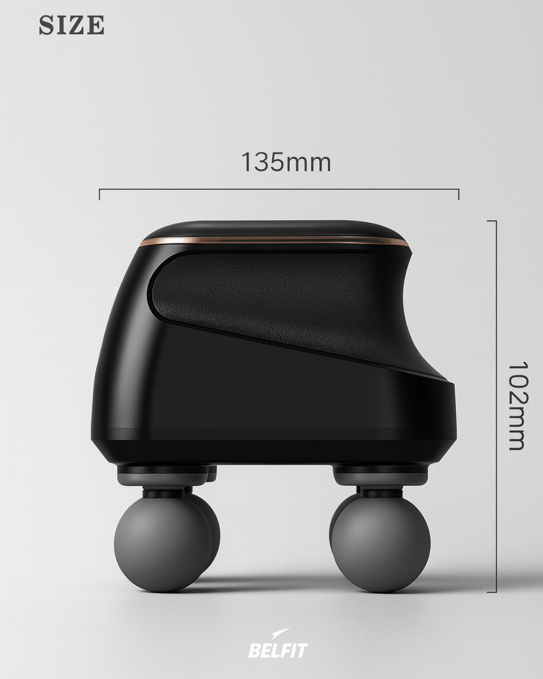 Mini pistolet de massage - PulseX Noir / Type C Charge