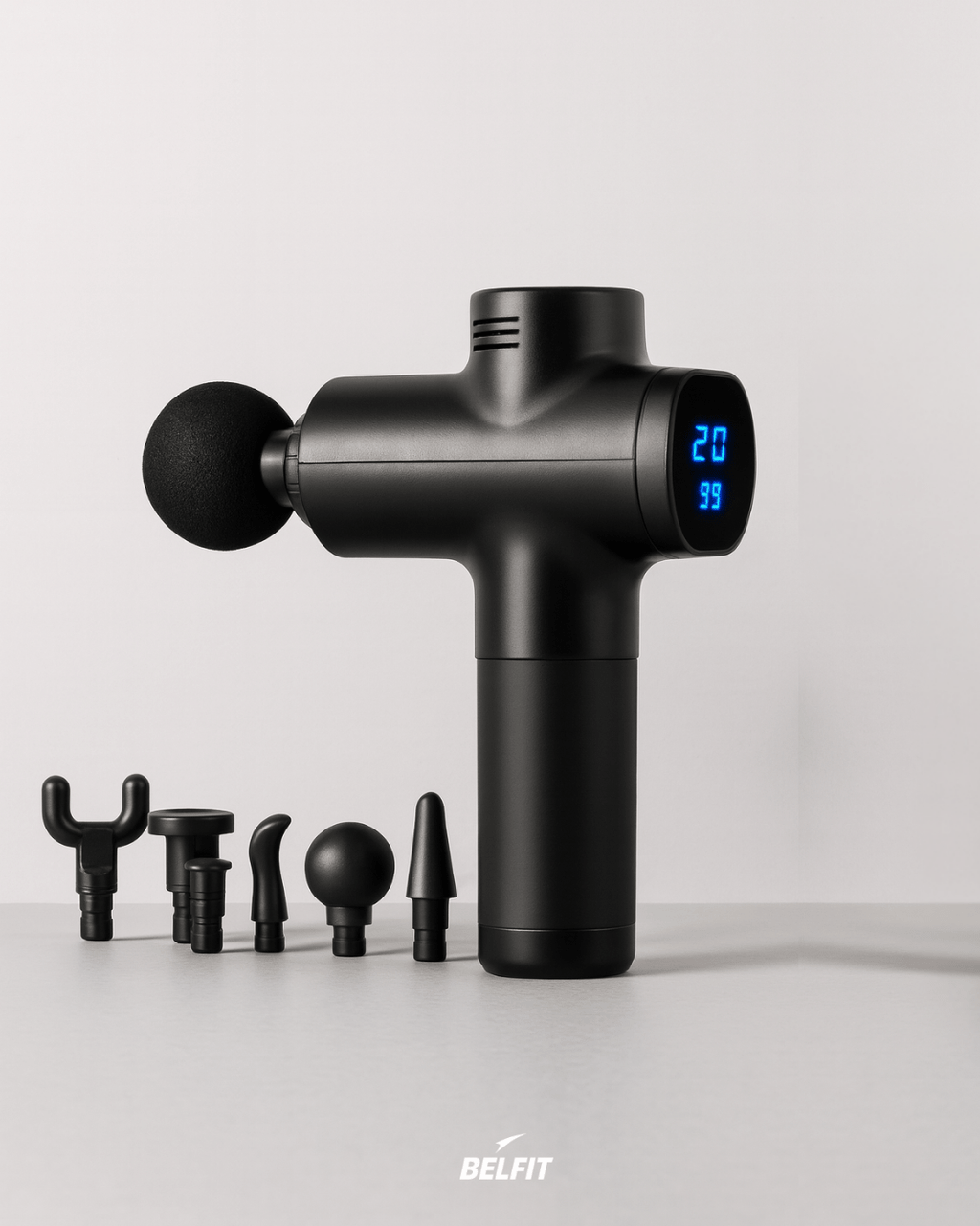 Pistolet de Massage - ErgoFlow Noir / Type C Charge