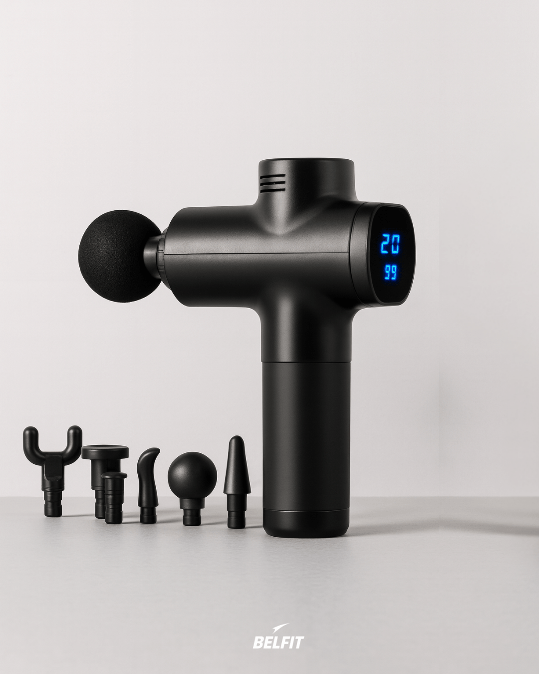 Pistolet de Massage - ErgoFlow Noir / Type C Charge